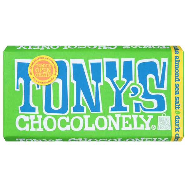 Tony's Chocolonely Dark Chocolate Almonds & Sea Salt Candy Bar