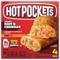 HOT POCKETS Crispy Crust Hickory Ham & Cheddar Sandwiches - 4 ct Frozen