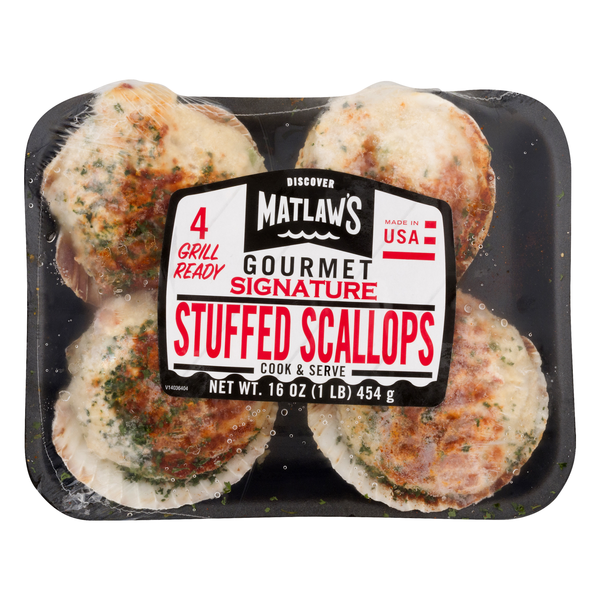 Matlaw's Gourmet Signature Stuffed Scallops - 4 ct Frozen