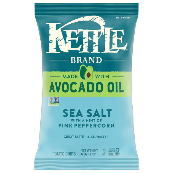 Kettle Brand Sea Salt Potato Chips with a Hint of Pink Peppercorn