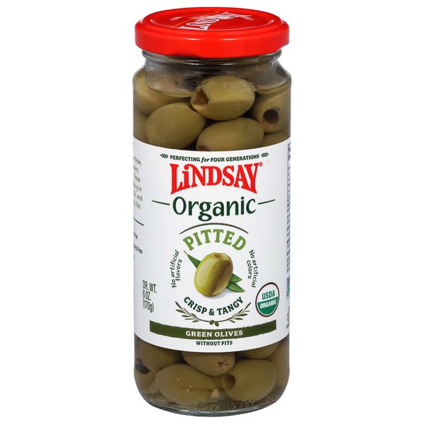 Lindsay Organic Pitted Green Olives