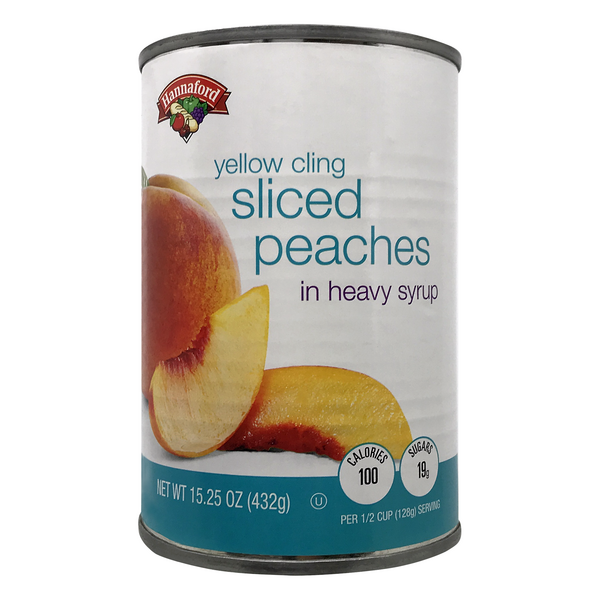 Hannaford Sliced Yellow Cling Peaches in Heavy Syrup