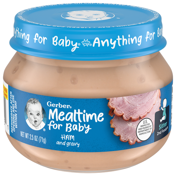 Gerber Mealtime 2nd Baby Food Ham & Gravy