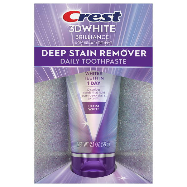 Crest 3D White Brilliance Deep Stain Remover Ultra White Toothpaste