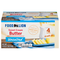 Food Lion Unsalted Sweet Cream Butter Sticks - 4 ct