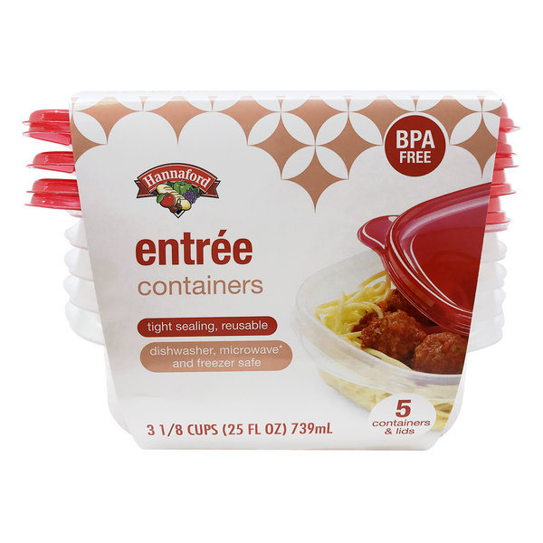 Hannaford Containers & Lids Entree 25 oz