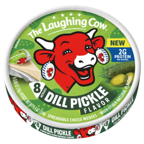 The Laughing Cow Creamy Dill Pickle Spreadable Cheese Wedges - 8 ct