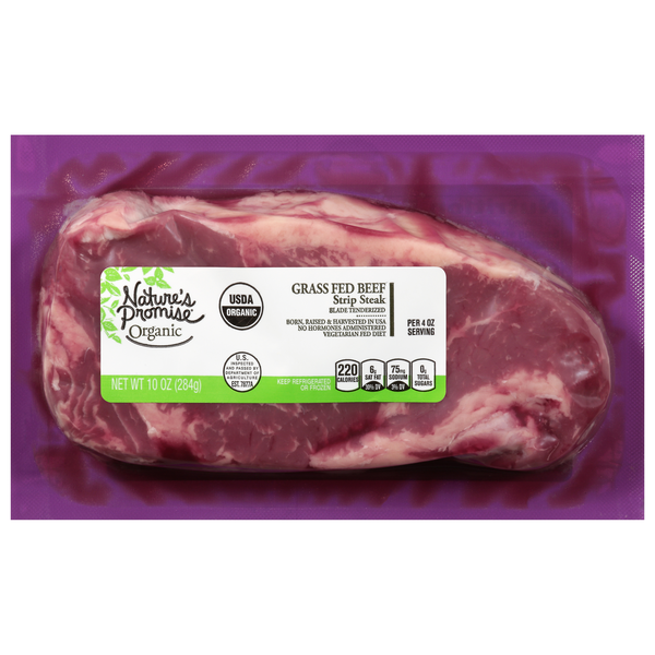 Nature's Promise Organic Grass-fed Beef Strip Steak Fresh