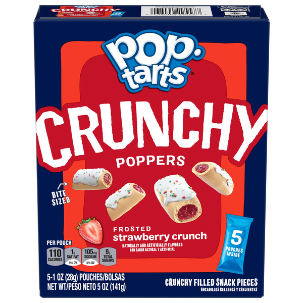 Pop-Tarts Frosted Strawberry Crunch Crunchy Poppers - 5 ct