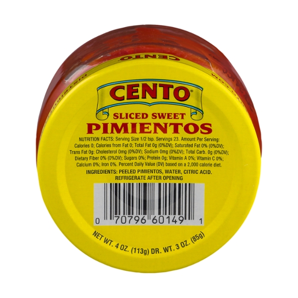 Cento Sliced Sweet Pimientos