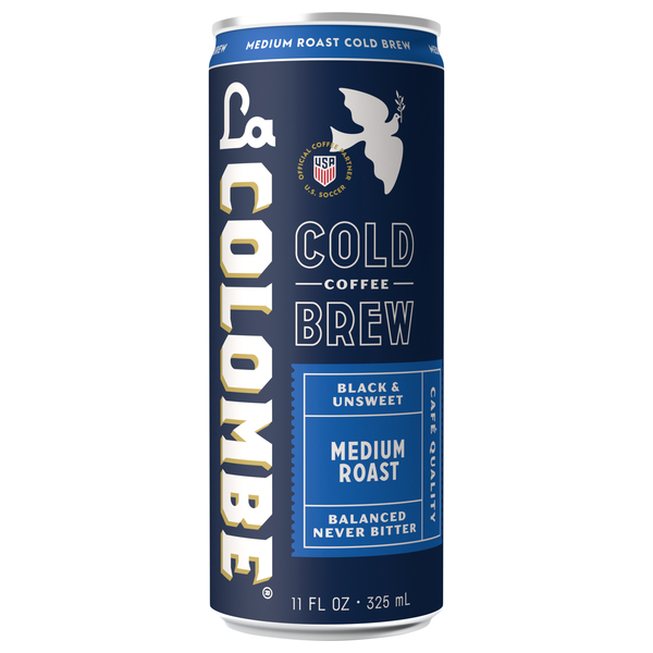 La Colombe Black Unsweetened Medium Roast Cold Brew Coffee Beverage