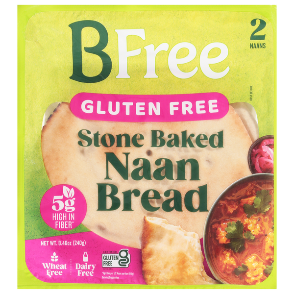 BFree Gluten Free Stone Baked Naan Bread - 2 ct