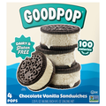 GoodPop Gluten & Dairy Free Chocolate Vanilla Cookie Sandwiches - 4 ct