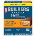 CLIF Builders Gluten Free Chocolate Peanut Butter 20g Protein Bars - 12 ct