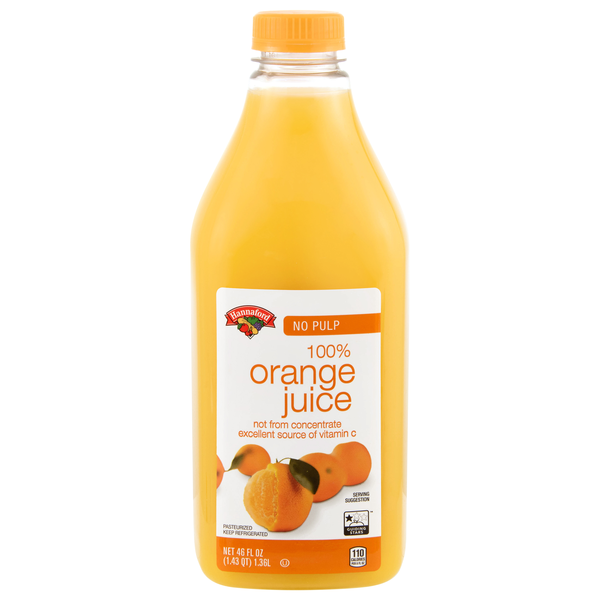 Hannaford No Pulp 100% Orange Juice