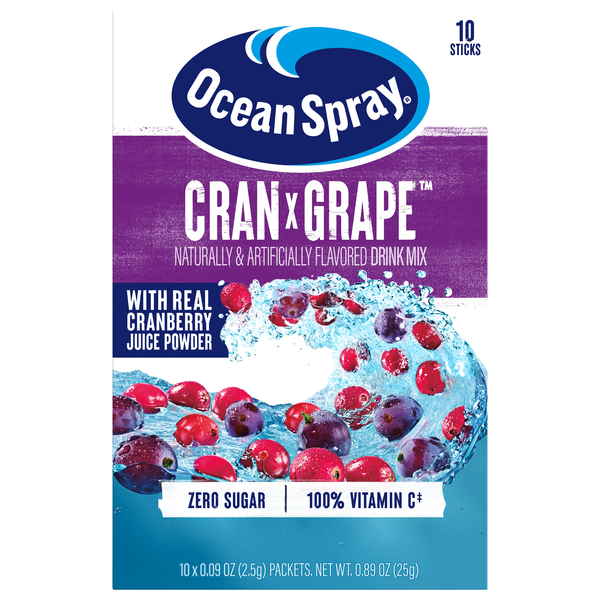 Ocean Spray Zero Sugar Cran x Grape Drink Mix - 10 ct