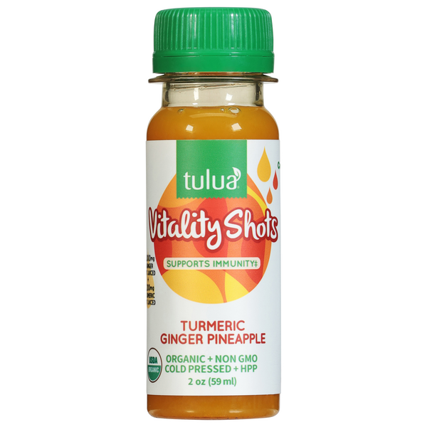 Tulua Organic Turmeric Ginger Pineapple Vitality Shot Refrigerated