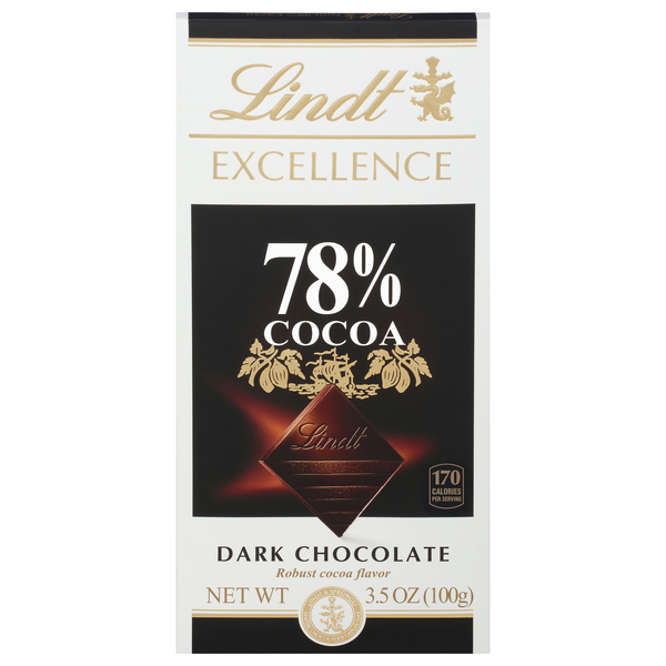 Lindt Excellence Dark Chocolate Candy Bar 78% Cocoa