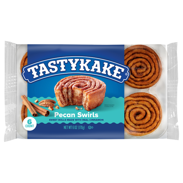 Tastykake Pecan Swirls Sweet Rolls - 6 ct