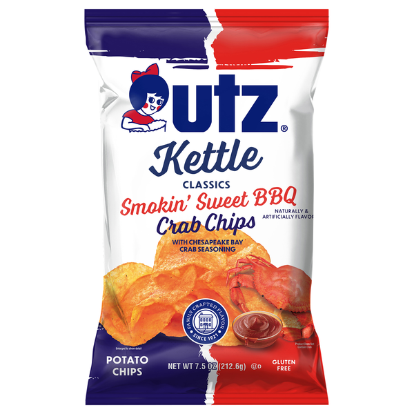 Utz Kettle Classics Gluten Free Smokin' Sweet BBQ Crab Potato Chips