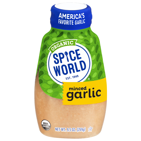 Spice World Organic Minced Garlic