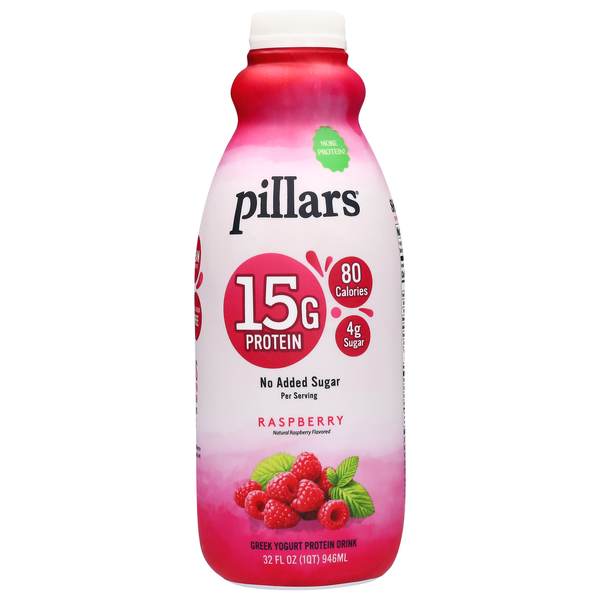 Pillars No Added Sugar Raspberry Drinkable Greek Yogurt