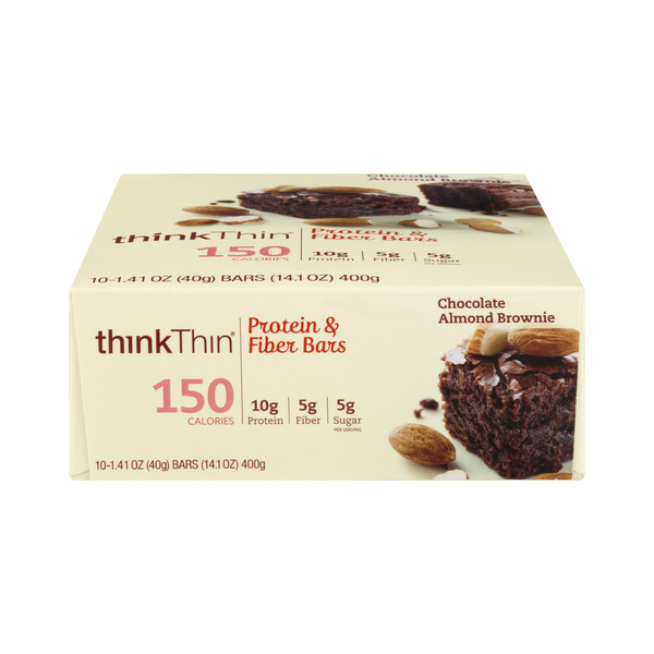 Save on thinkThin Protein & Fiber Bar Chocolate Almond Brownie 10 ct