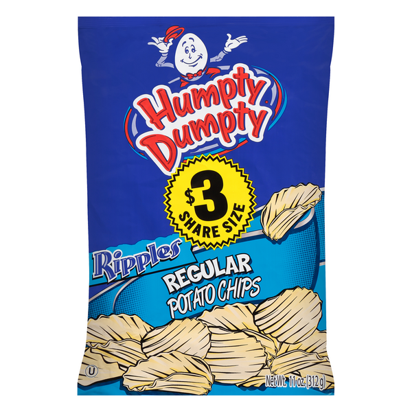 Humpty Dumpty Regular Ripples Potato Chips Share Size
