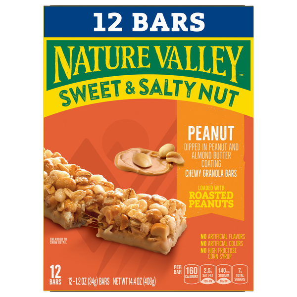 Nature Valley Sweet & Salty Nut Chewy Peanut Granola Bars - 12 ct