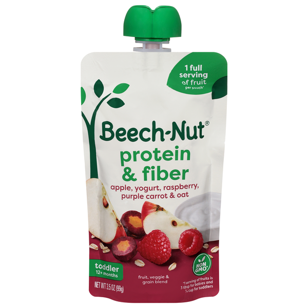Beech-Nut Protein & Fiber Toddler Apple Yogurt Raspberry Carrot & Oats