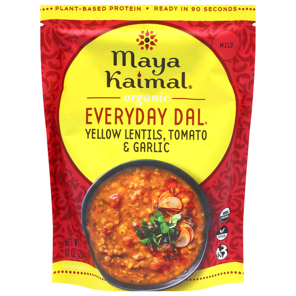 Maya Kaimal Oragnic Everyday Dal Mild Yellow Lentils Tomato & Garlic