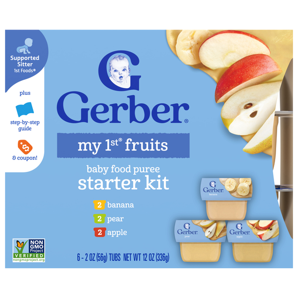 Gerber My 1st Fruits Baby Food Starter Kit - 6 ct