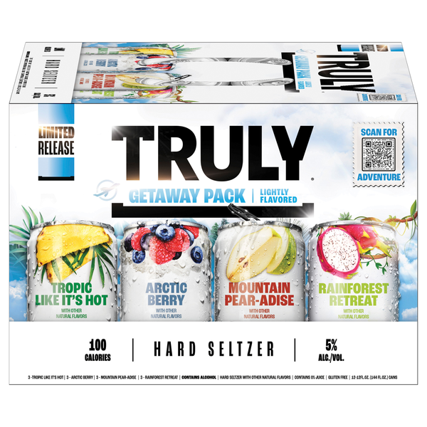 TRULY Getaway Pack Variety Hard Seltzer Gluten Free - 12 pk