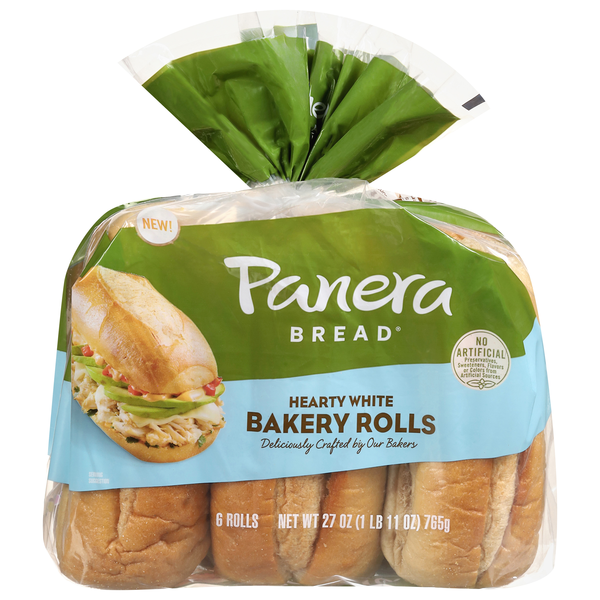 Panera Bread Hearty White Bakery Rolls - 6 ct