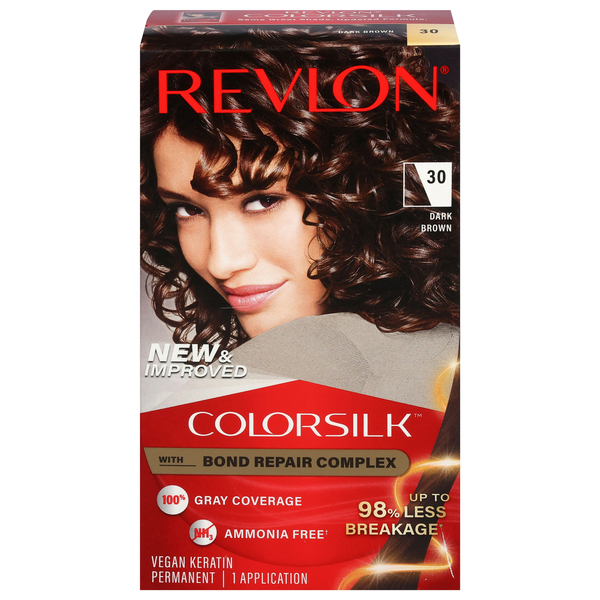 Revlon ColorSilk Beautiful Permanent Hair Color Dark Brown 30