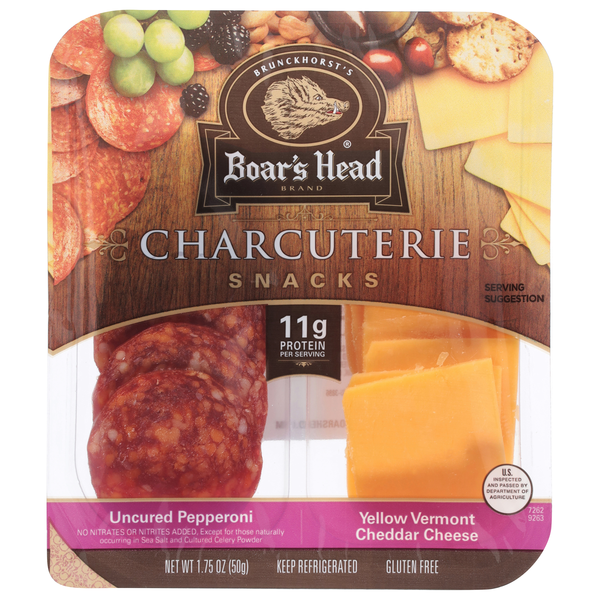 Boar's Head Charcuterie Pepperoni & Yellow Vermont Cheddar Cheese Snacks