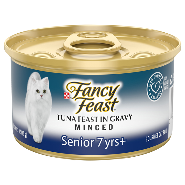 Fancy Feast Senior 7 yrs+ Minced Tuna Feast in Gravy Wet Cat Food