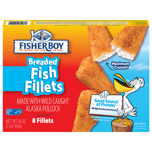 Fisher Boy Breaded Fish Fillets - apx 8 ct Frozen