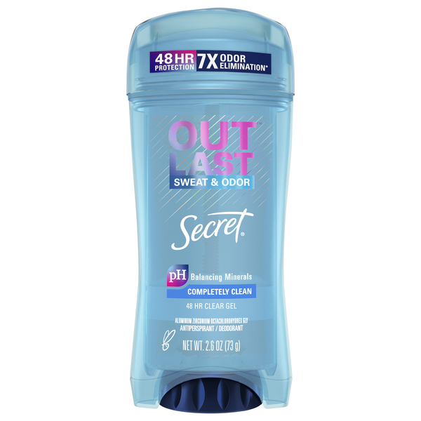 Secret Outlast Completely Clean Antiperspirant Deodorant Clear Gel