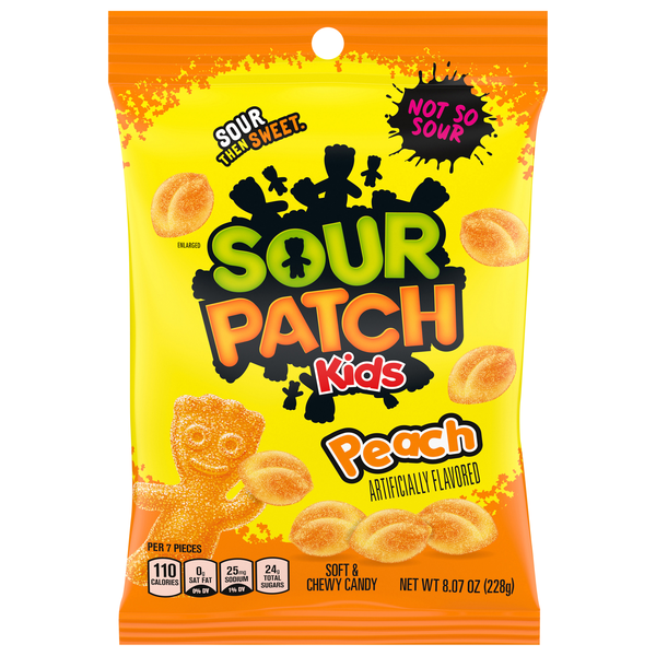 Sour Patch Kids Peach Sour Then Sweet Soft & Chewy Candy