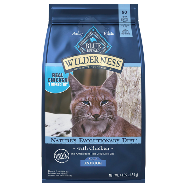 Blue Buffalo Wilderness Natural Grain Free Adult Dry Cat Food w/Chicken