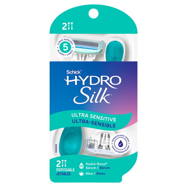 Schick Hydro Silk 5 Blades Ultra Sensitive Disposable Razors