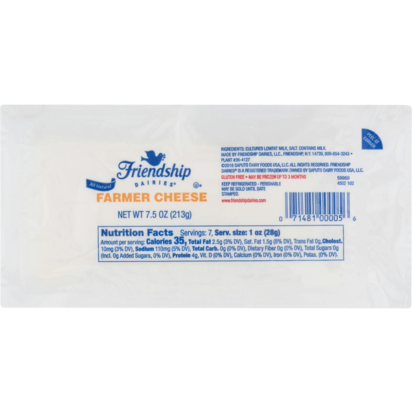 Save On Friendship Dairies Farmer Cheese All Natural Order Online 