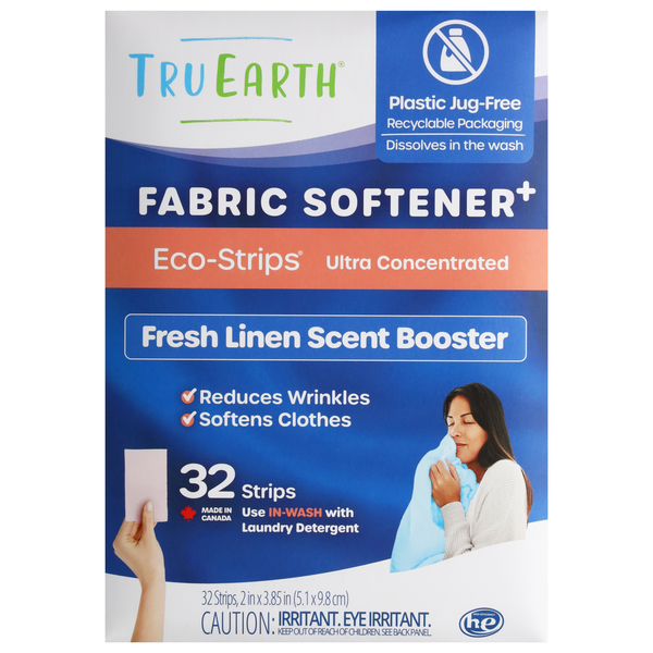 Tru Earth Ultra Concentrated Fresh Linen Scent Fabric Softener Eco-Strips