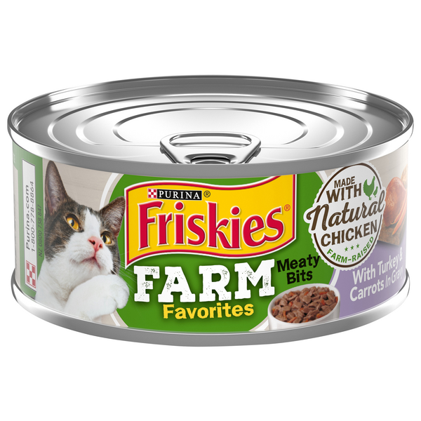 Save on Friskies Farm Favorites Meaty Bits Wet Cat Food Turkey