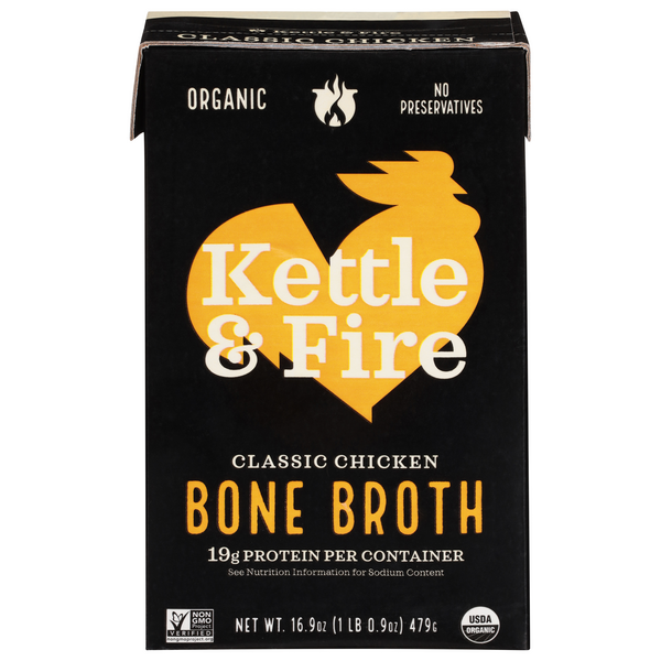 Save on Kettle & Fire Free Range Chicken Bone Broth Classic Gluten Free