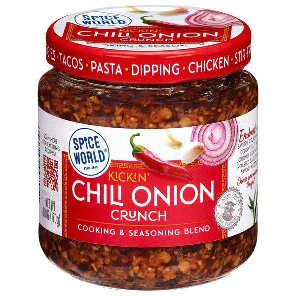Spice World Kickin' Chili Onion Crunch Cooking & Seasoning Blend
