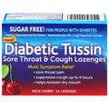 Diabetic Tussin Wild Cherry Sore Throat & Cough Lozenges