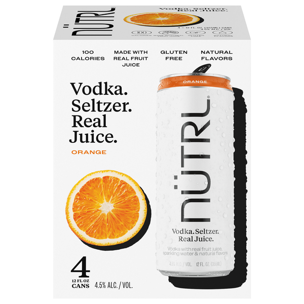 Nutrl Orange Vodka Seltzer - 4 pk