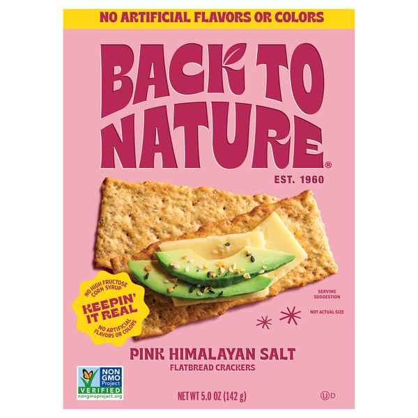 Back to Nature Pink Himalayan Salt Flatbread Crackers